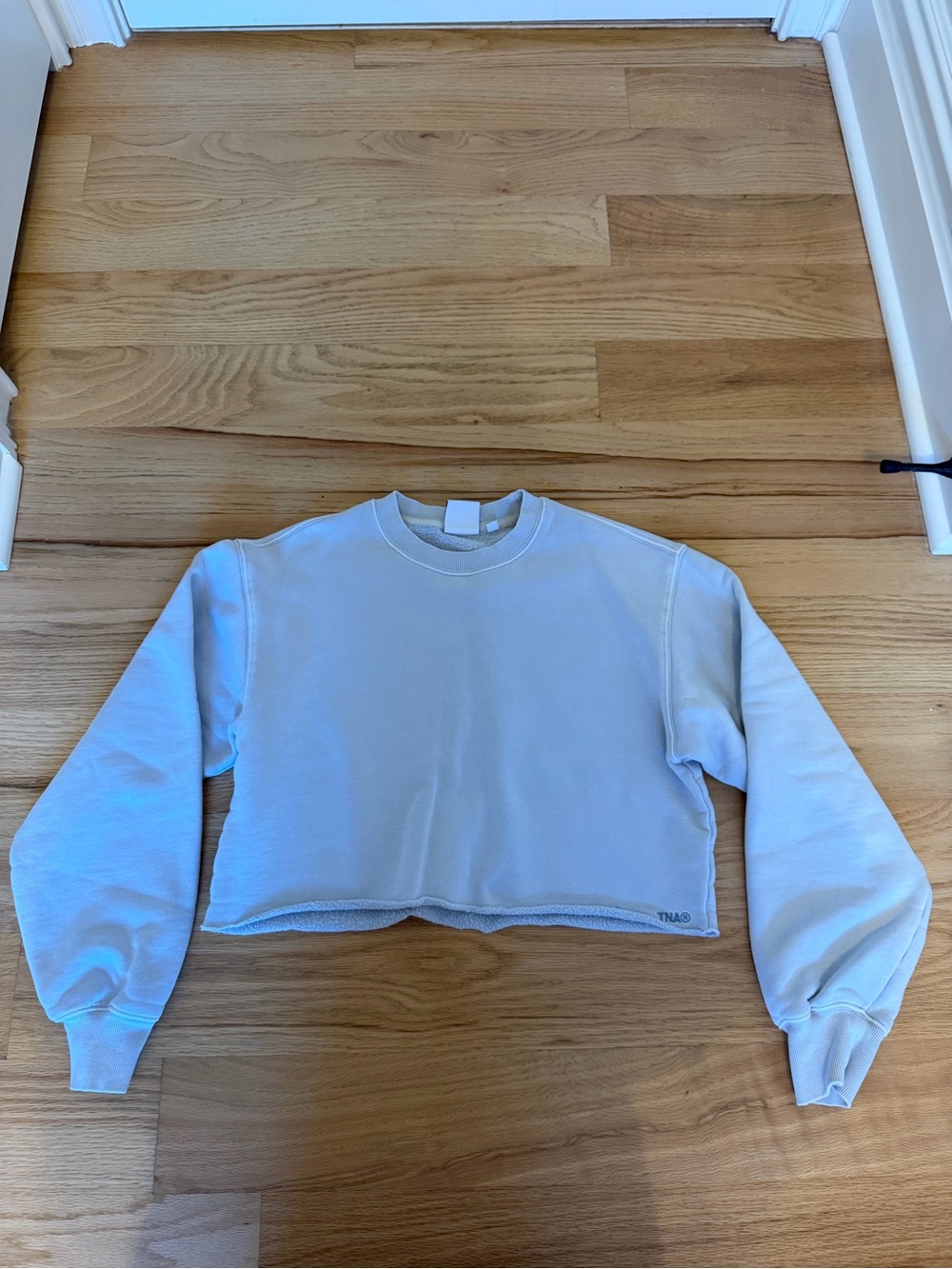 TNA Light Blue Cropped Sweatshirt